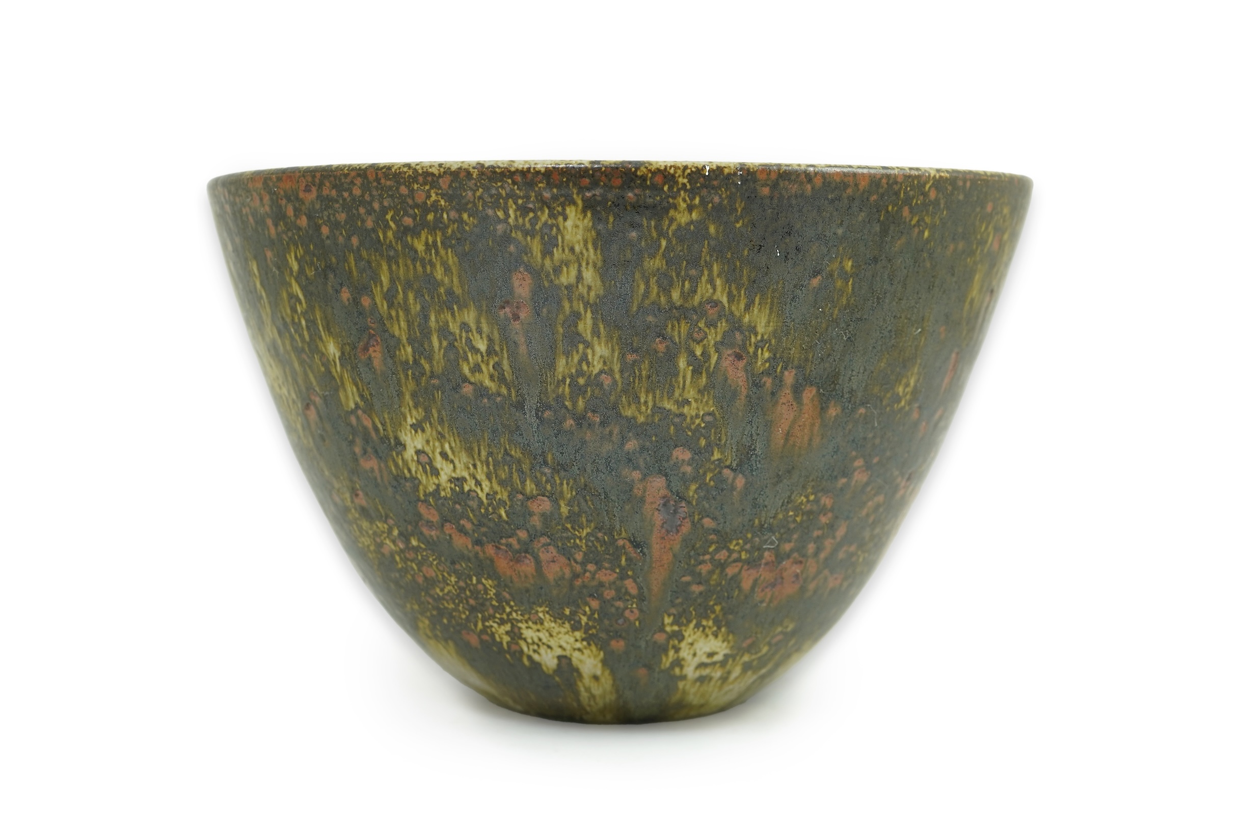 Poh Chap Yeap (Chinese/British, 1927-2007): A large deep dappled stoneware bowl
